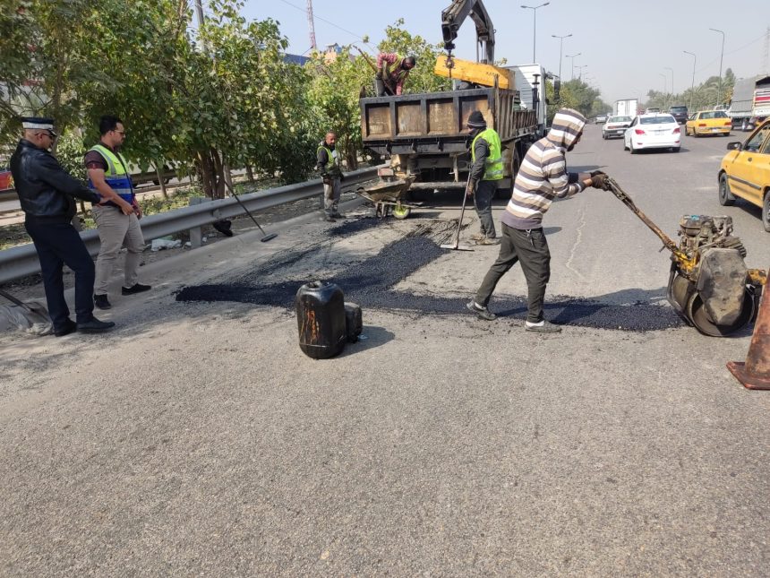 المرور العامة تنوه الى قطع طريق حيوي وسط بغداد