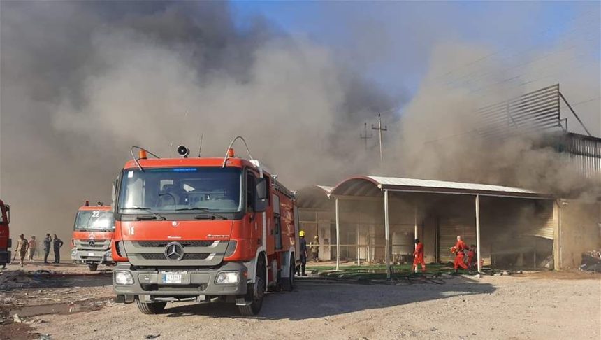 إخماد حريق اندلع داخل جملون في الشركة العامة للصناعات التعدينية شمالي بغداد