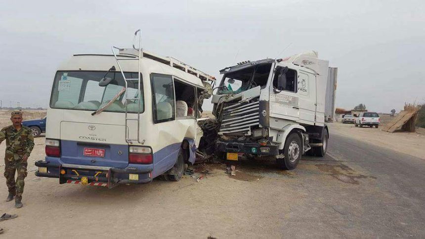 مصرع خمسة زائرين إيرانيين وإصابة 16 آخرين بحادث سير في واسط