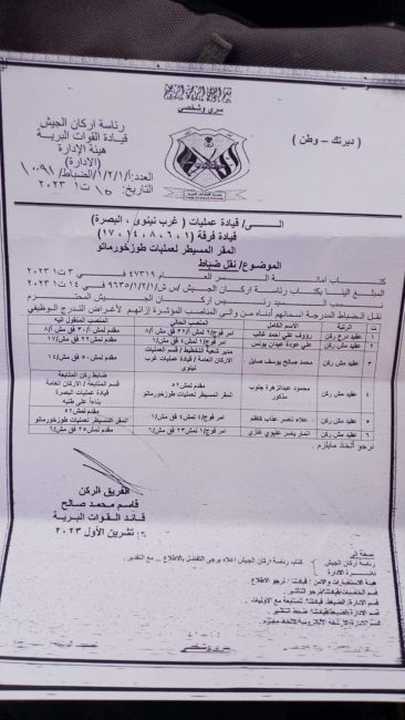 بالوثائق.. تغييرات كبيرة في المناصب العليا بقيادة القوات البرية