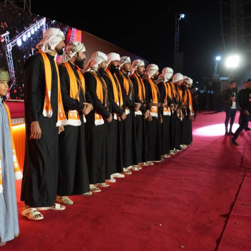 الرئيس محمد الحلبوسي يحضر تجمعاً جماهيرياً في مدينة الفلوجة