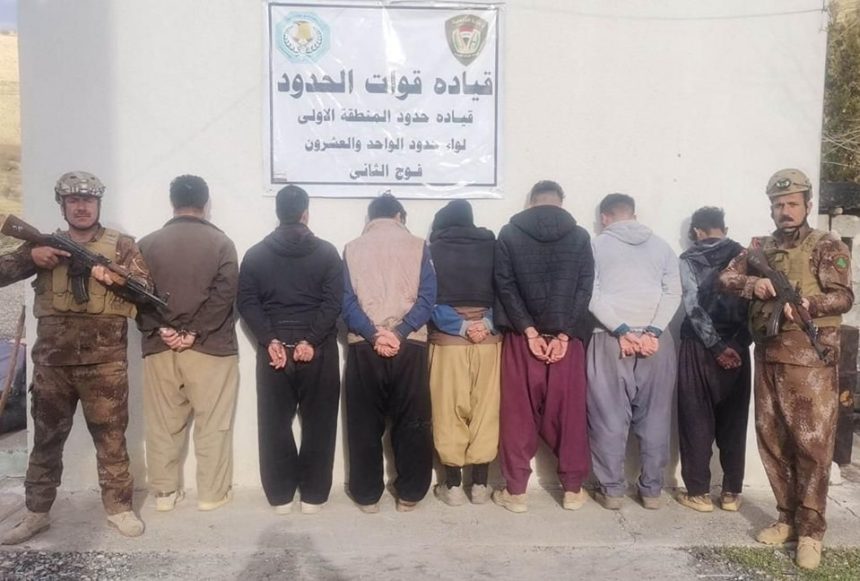 القبض على (13) متسللاً اجنبياً حاولوا اجتياز الحدود بطريقة غير شرعية في السليمانية