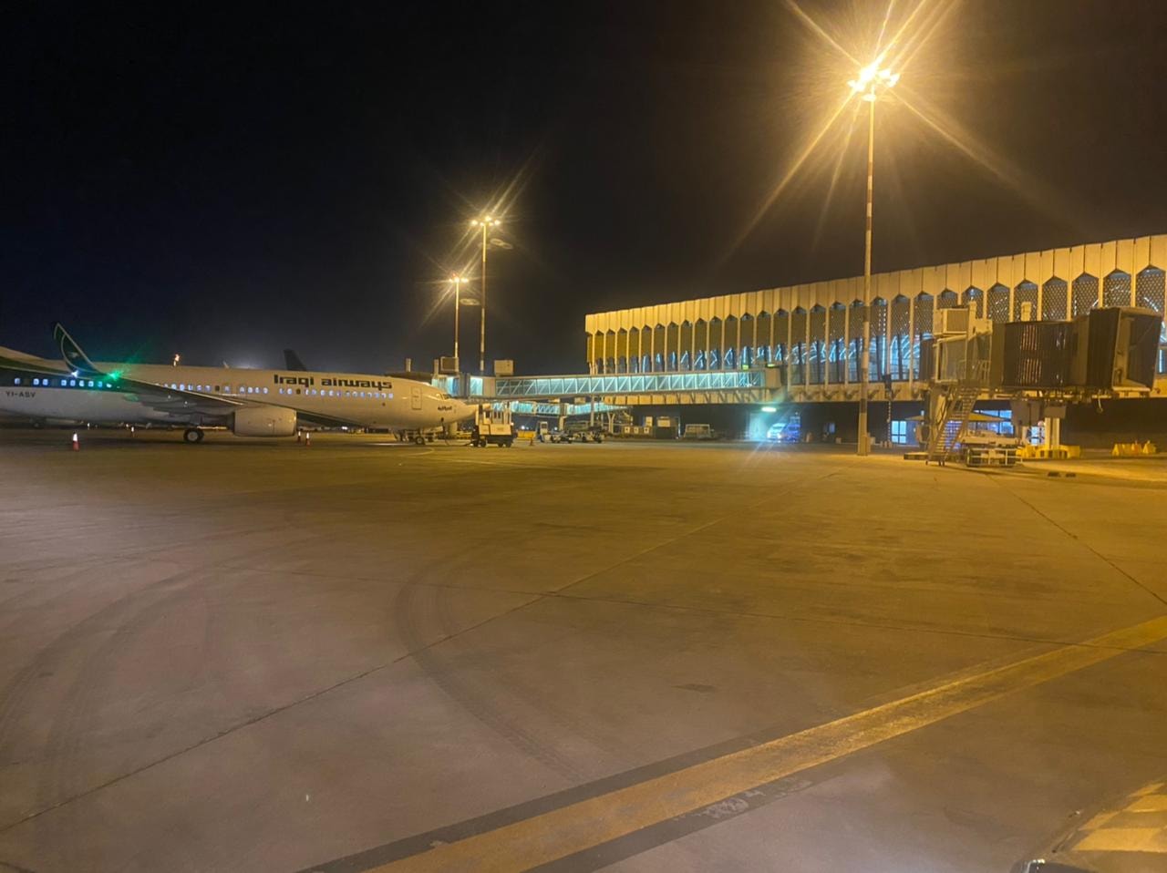 توقف الحركة الملاحية في مطار بغداد نتيجة سوء الاحوال الجوية