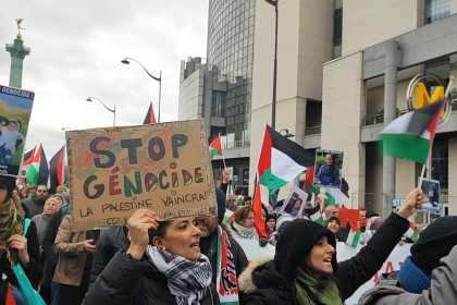 مظاهرة حاشدة في باريس نصرةً لفلسطين