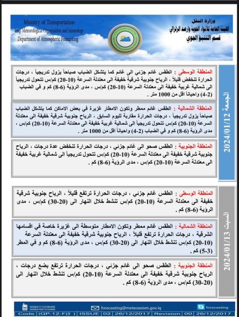 طقس العراق.. أمطار رعدية وثلوج وانخفاض في درجات الحرارة خلال الأيام المقبلة