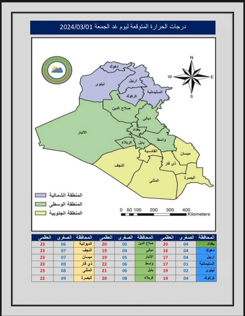طقس العراق.. صحو وارتفاع بدرجات الحرارة خلال الأيام المقبلة
