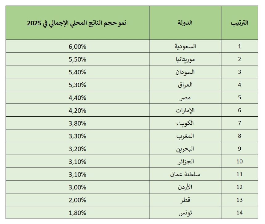 العراق رابعًا.. صندوق النقد يصنف اعلى الاقتصاديات العربية نموًا في 2025