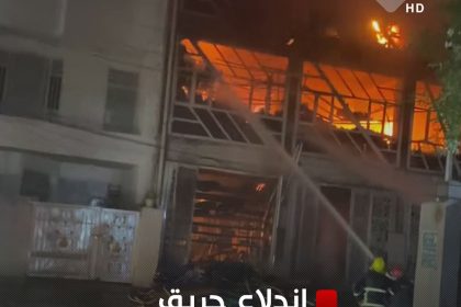 اندلاع حريق داخل محل للمواد الانشائية في حي اور شمال شرقي بغداد