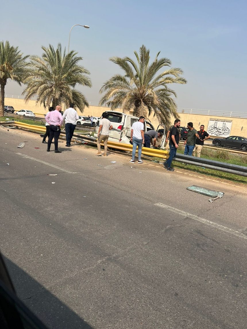 زخم مروري على طريق مطار بغداد بسبب تسجيل ٣ حوادث خلال ساعات