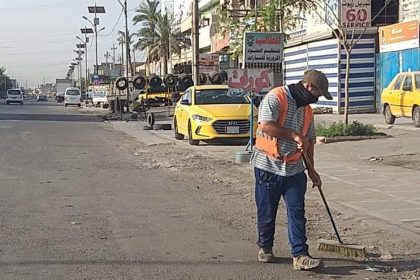 مصرع عامل نظافة نتيجة تعرضه لحادث دهس شمال شرقي بغداد