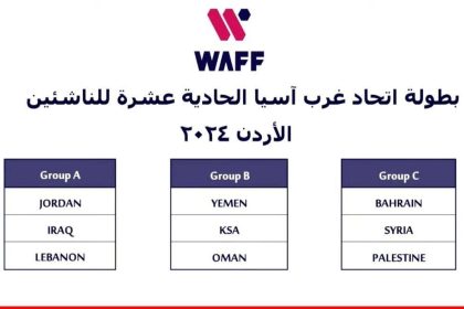 منتخب الناشئين بمواجهة الأردن ولبنان في بطولة غرب آسيا