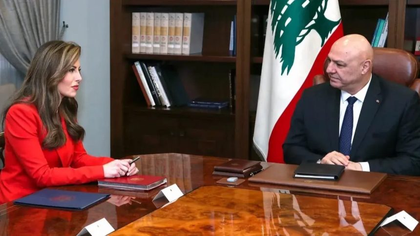 الرئاسة اللبنانية تكشف تفاصيل لقاء عون ونائبة المبعوث الأمريكي للشرق الأوسط