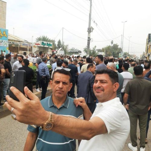 بالصور.. إضراب الملاكات التربوية أمام نقابة المعلمين في ميسان