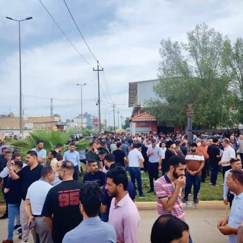 بالصور.. تظاهرات وإضراب المعلمين في محافظة الديوانية