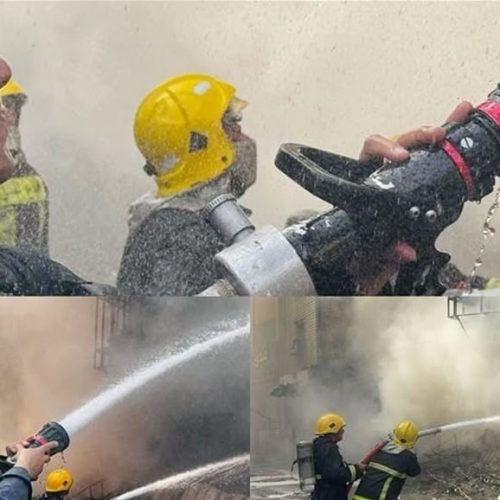 الدفاع المدني تسيطر على حريق اندلع في فندق وسط كربلاء