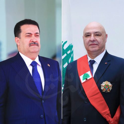 الرئيس اللبناني يوضح للسوداني طبيعة ومحتوى التصريحات التي صدرت عنه بشأن الحشد