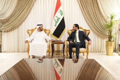 رئيس حزب "تقدم" الرئيس محمد الحلبوسي يستقبل رئيس البرلمان العربي