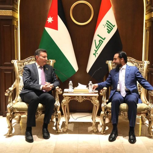 رئيس حزب "تقدم" الرئيس محمد الحلبوسي يستقبل رئيس مجلس النواب الأردني