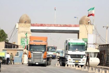 ايران تصدر بضائع بقيمة 62 مليون دولار عبر منفذ مهران مع العراق خلال نيسان الجاري