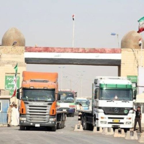 ايران تصدر بضائع بقيمة 62 مليون دولار عبر منفذ مهران مع العراق خلال نيسان الجاري