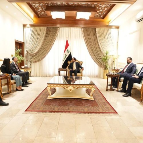رئيس حزب "تقدم" الرئيس محمد الحلبوسي يستقبل السفير البريطاني الجديد لدى العراق